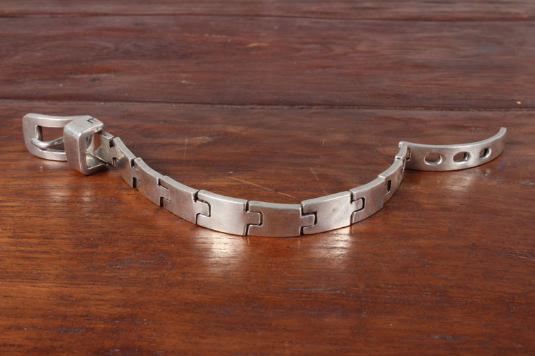 Mexican Silver Belt Form Link Bracelet