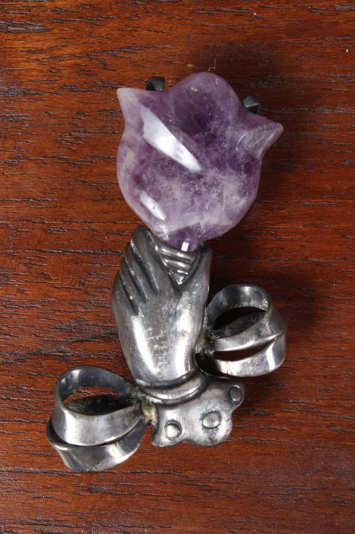William Spratling Amethyst Blossom Brooch