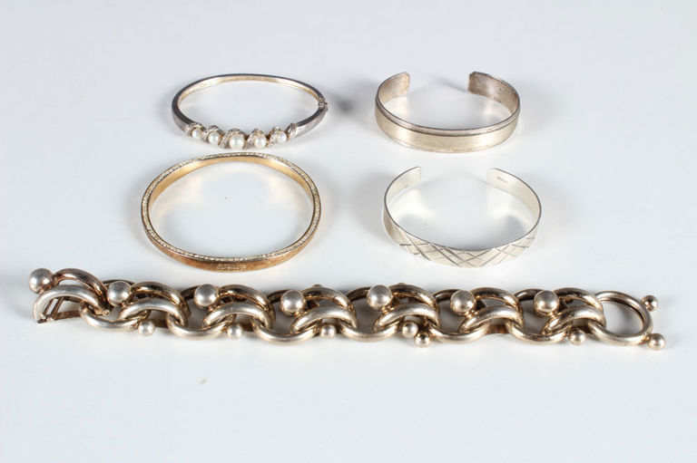 5 Sterling Silver Bracelets