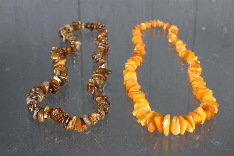 2 Amber Necklaces