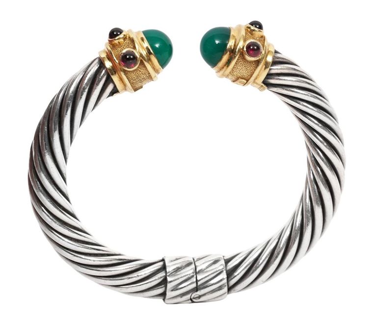 Yurman 'Renaissance' Sterling & Onyx Bracelet