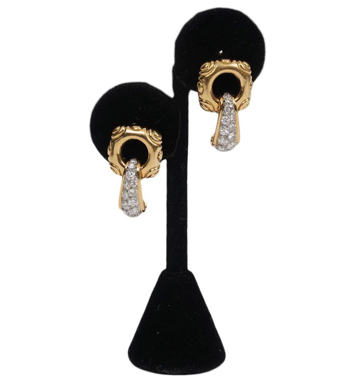 Mauboussin Paris 18K YG & Diamond Earrings