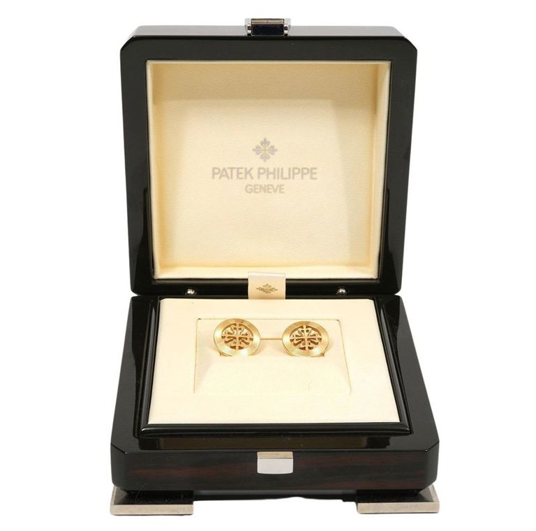 Pair of Patek Philippe Gold Calatrava Cufflinks