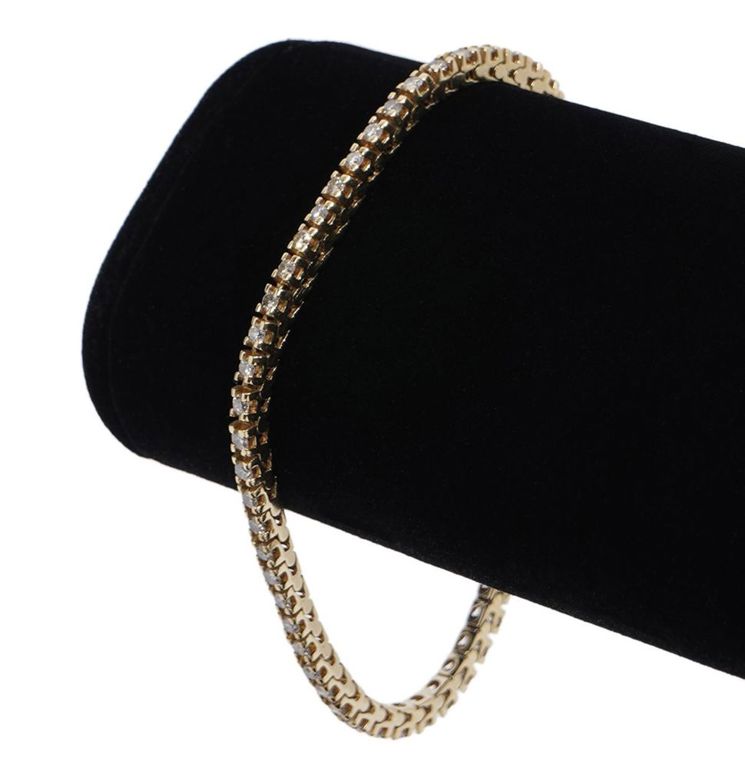14K YG & Diamond Tennis Bracelet