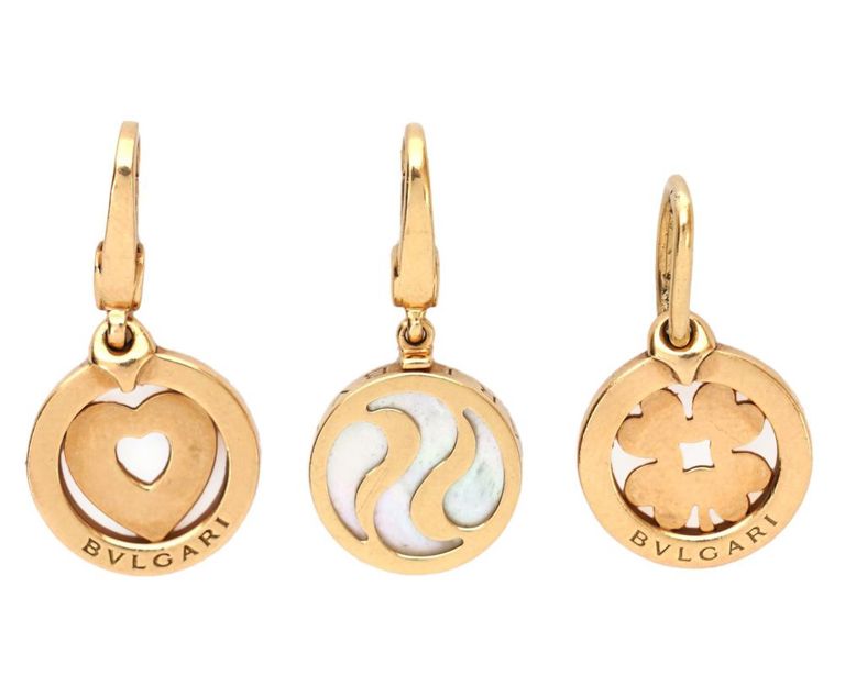 3 Bvlgari 18K Gold Charms