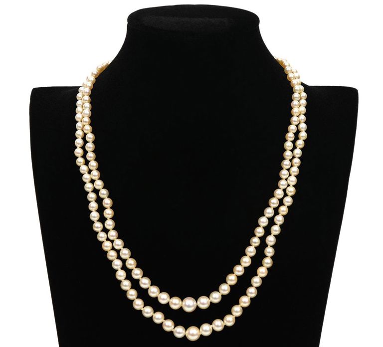 18K YG, Turquoise & Cultured Pearl Necklace