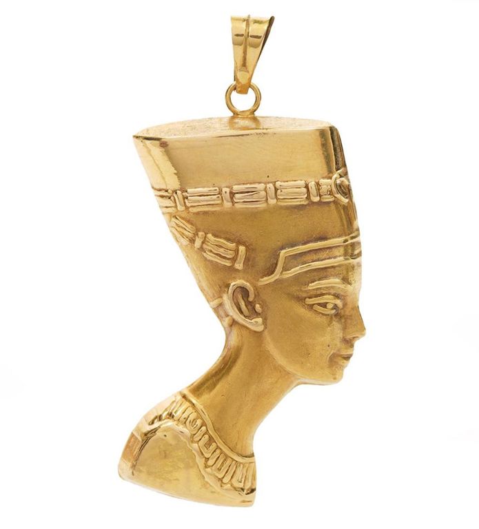 18K Yellow Gold Nefertiti Pendant