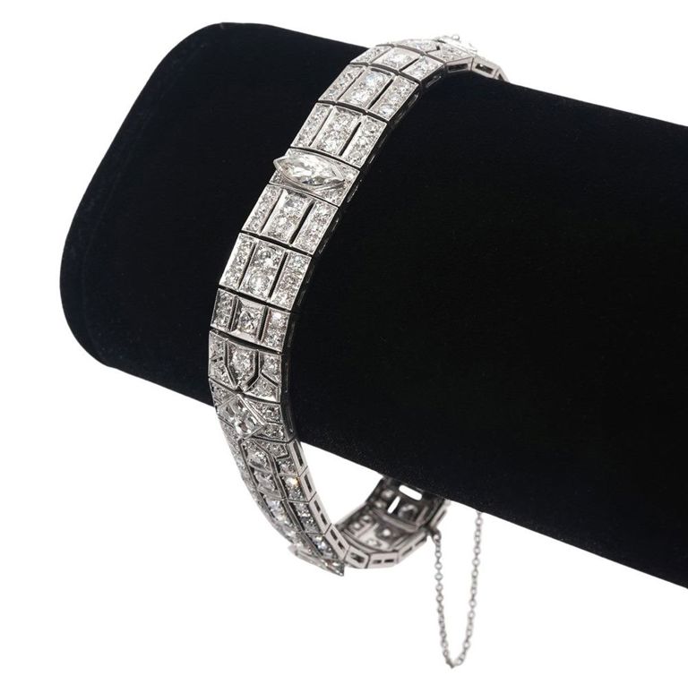 Impressive Antique Art Deco Diamond Bracelet
