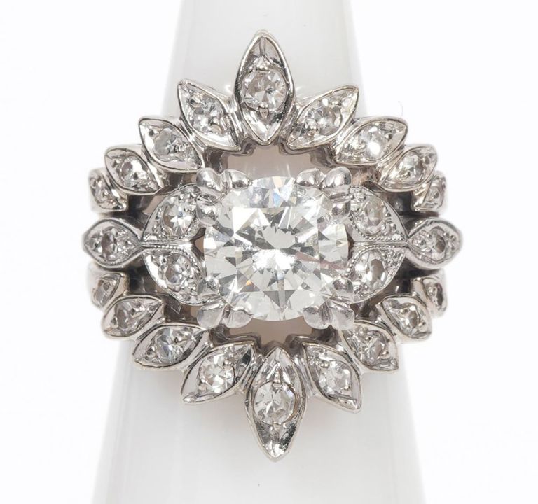 Lady's Diamond & 14K White Gold Ring