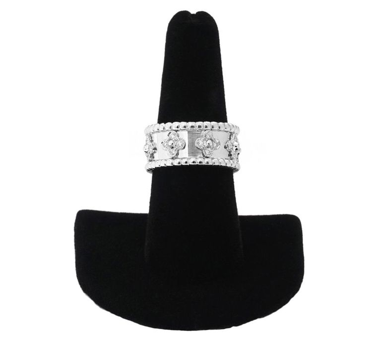 Van Cleef & Arpels 'Perlee Clover' 18K WG Ring