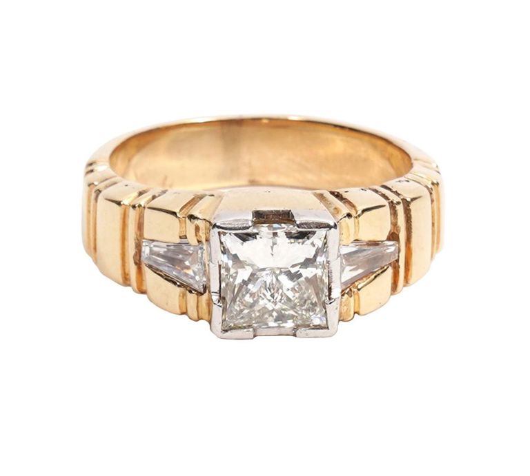 EGL Certified Princess Cut Diamond Ring