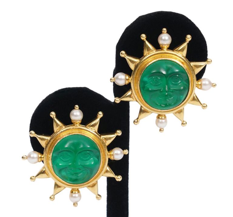 Pr. Elizabeth Locke 18K YG & Pearl Earrings