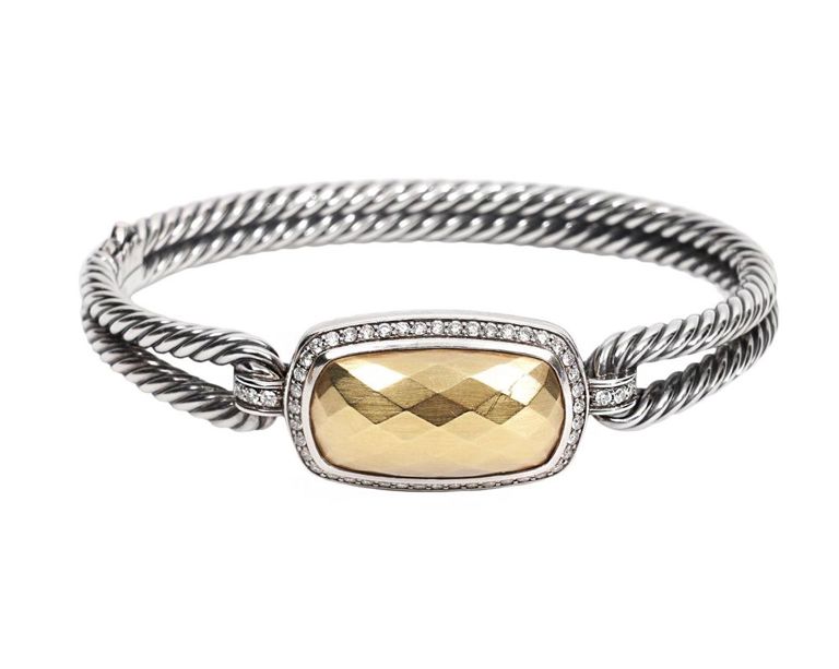 Yurman Albion Diamond, Sterling & 18K YG Bracelet