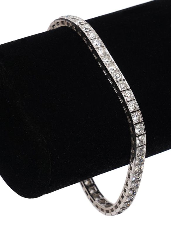 Art Deco Diamond & Platinum Tennis Bracelet