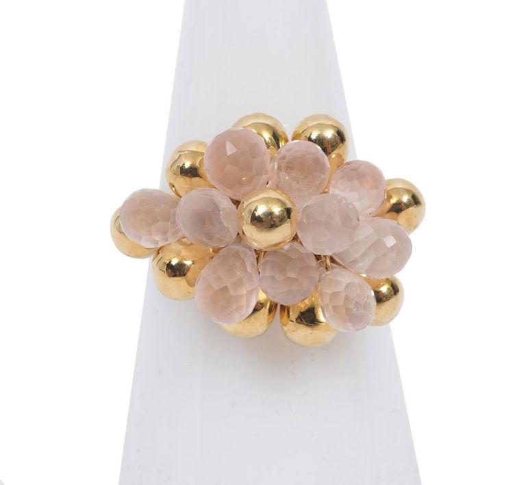 Marco Bicego 18K YG Rose Quartz 'Paradise' Ring