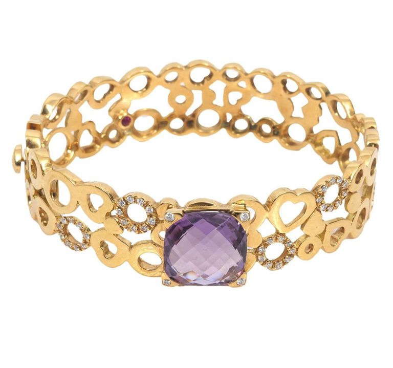 Roberto Coin 18kt Amethyst & Diamond Bracelet
