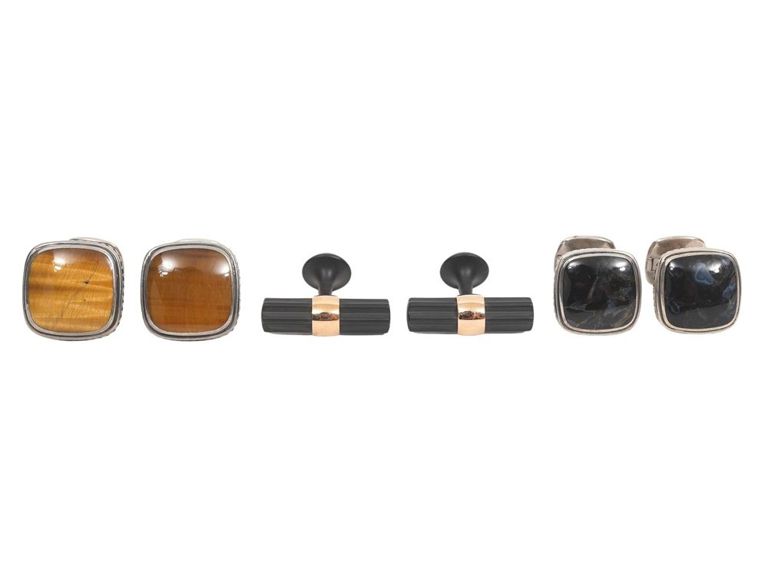 2 Pr Yurman & 1 Pr Montblanc Cufflinks