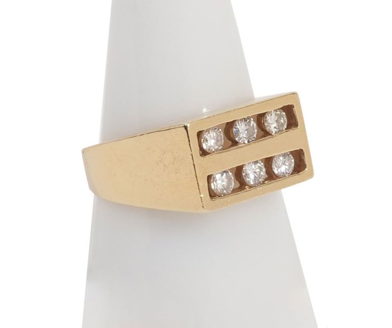 Gentleman's 14K YG Diamond Ring