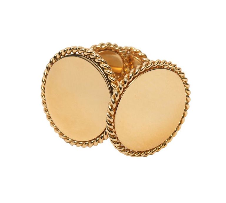 Pair of Tiffany & Co 18K YG Italian Cufflinks