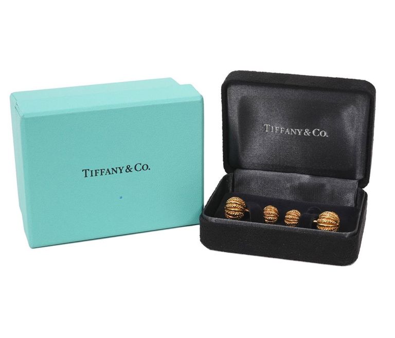Pair of 18K YG Cufflinks by Tiffany Schlumberger