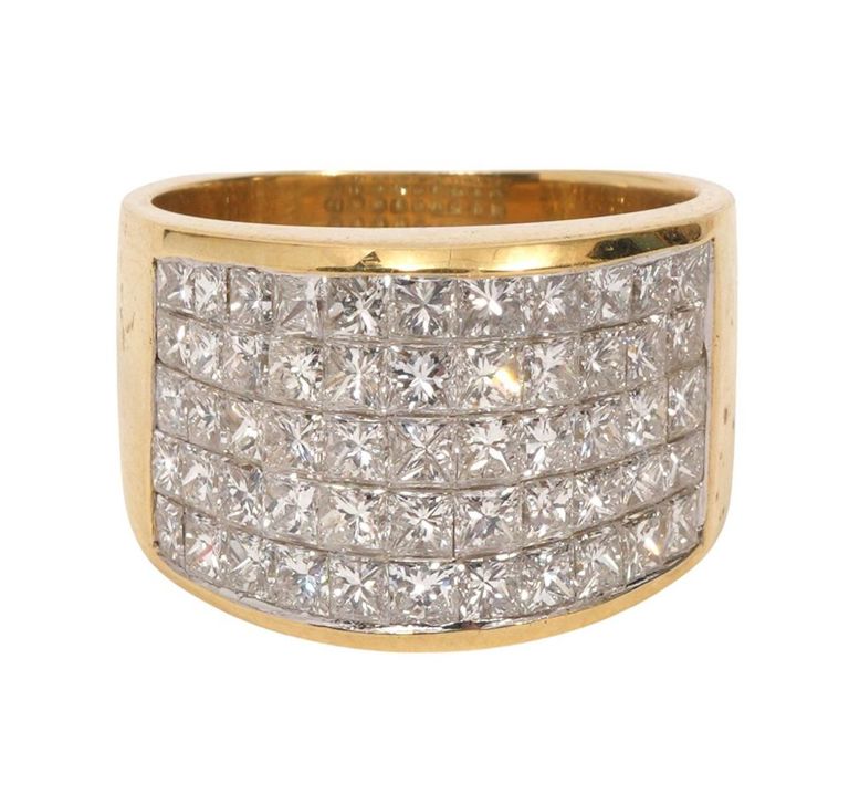 Men's 18K YG Diamond Ring