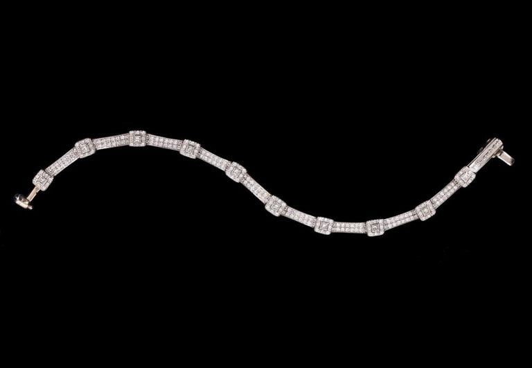Philippe Charriol 18K WG Diamond Link Bracelet