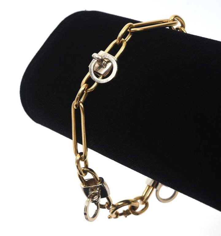 Cartier Rare 18K Y&W Gold Signed Bracelet