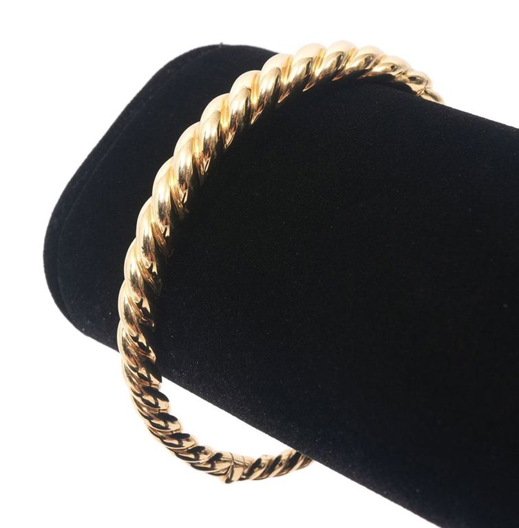 David Yurman 'Pure Form' 18K YG Bangle Bracelet