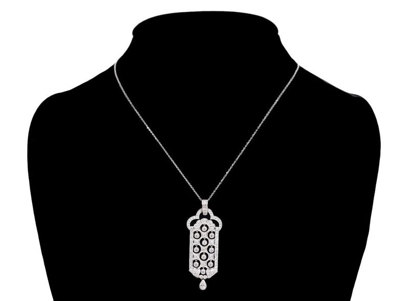 Art Deco Diamond & 18K WG Articulated Pendant