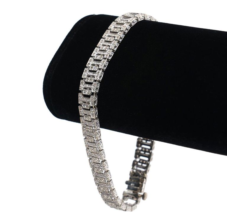 14K WG & Diamond Flexible Bracelet