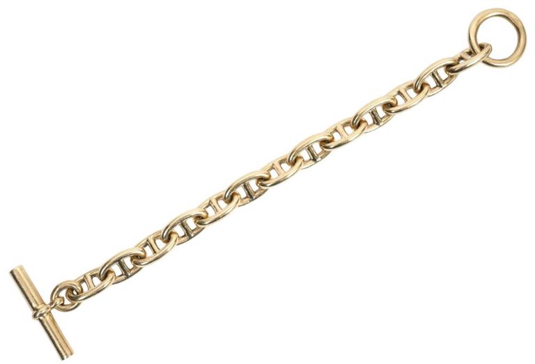 14K YG Heavy Link Unisex Gucci Style Toggle Bracelet