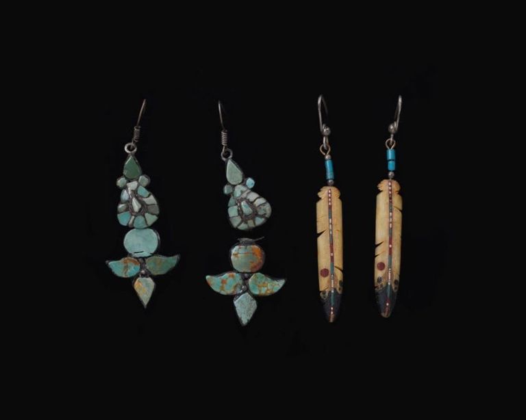 Two Pairs Southwestern Earrings.
