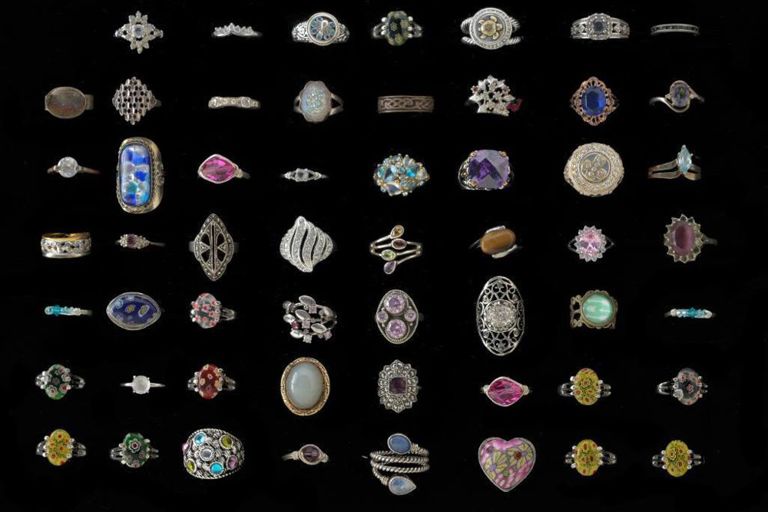 Fifty Five Costume Jewelry Rings.