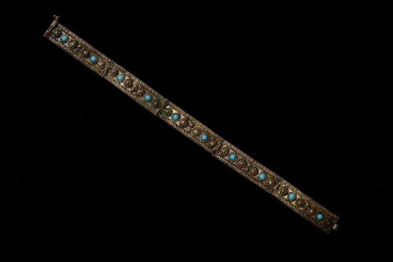 Silver and Turquoise Bracelet.