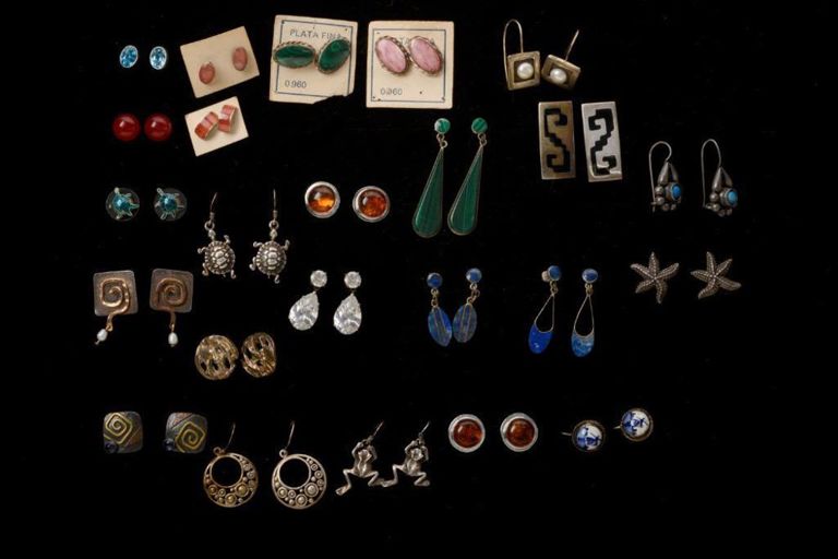 Collection of Silver Earrings.