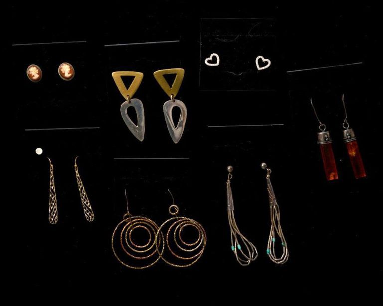 Seven Pairs of Earrings.