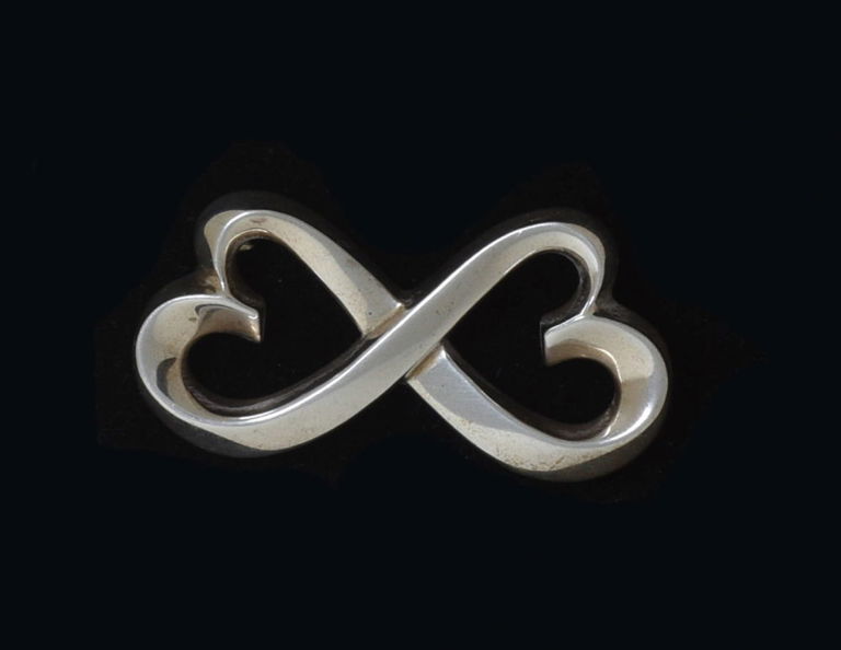 Tiffany & Co. Paloma Picasso Double Heart Pin.