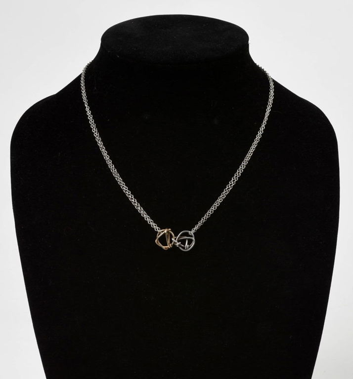 Sterling and Gold Necklace.