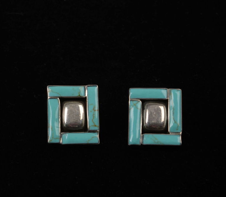 Sterling and Turquoise Earrings.