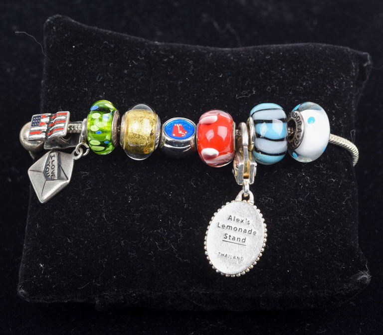 Pandora Mixed Bead Silver Bracelet.