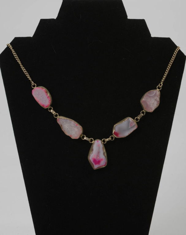 Hardstone and Silver Necklace.