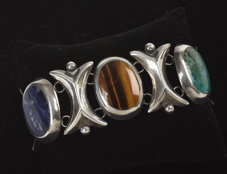Semi Precious Stones Large Men's Bracelet.