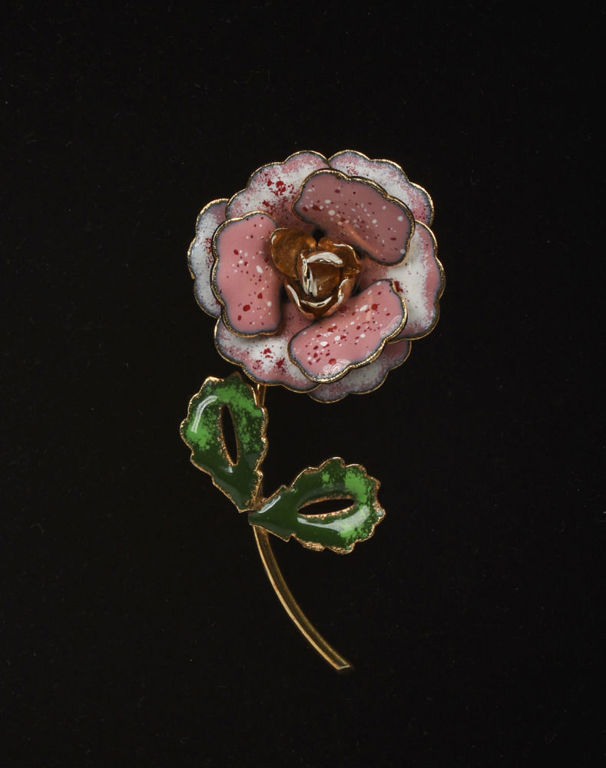 Enamel Flower Pin.