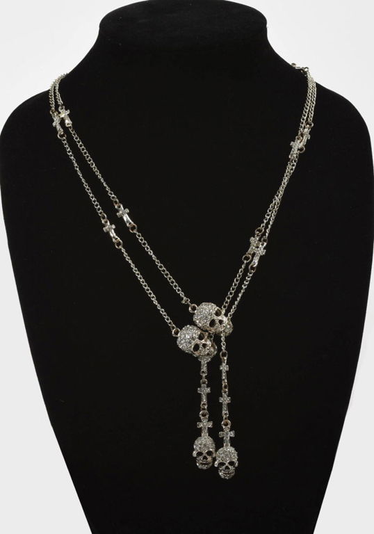 Group of Three Skull Necklaces.