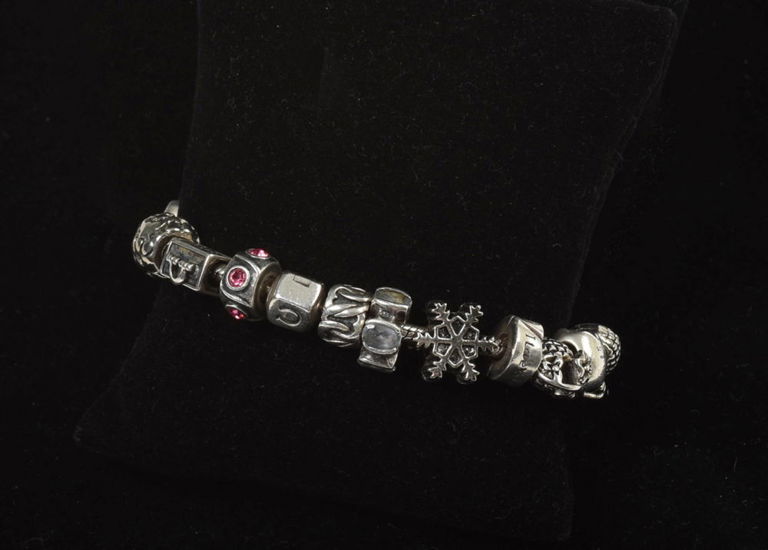 Cham Sterling Silver Charm Bracelet.