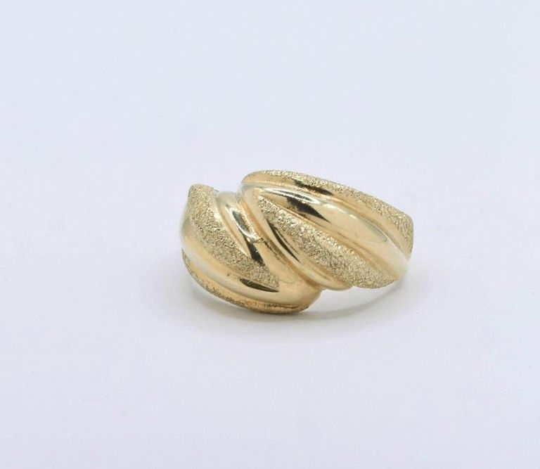 14K Yellow Gold Dome Ring