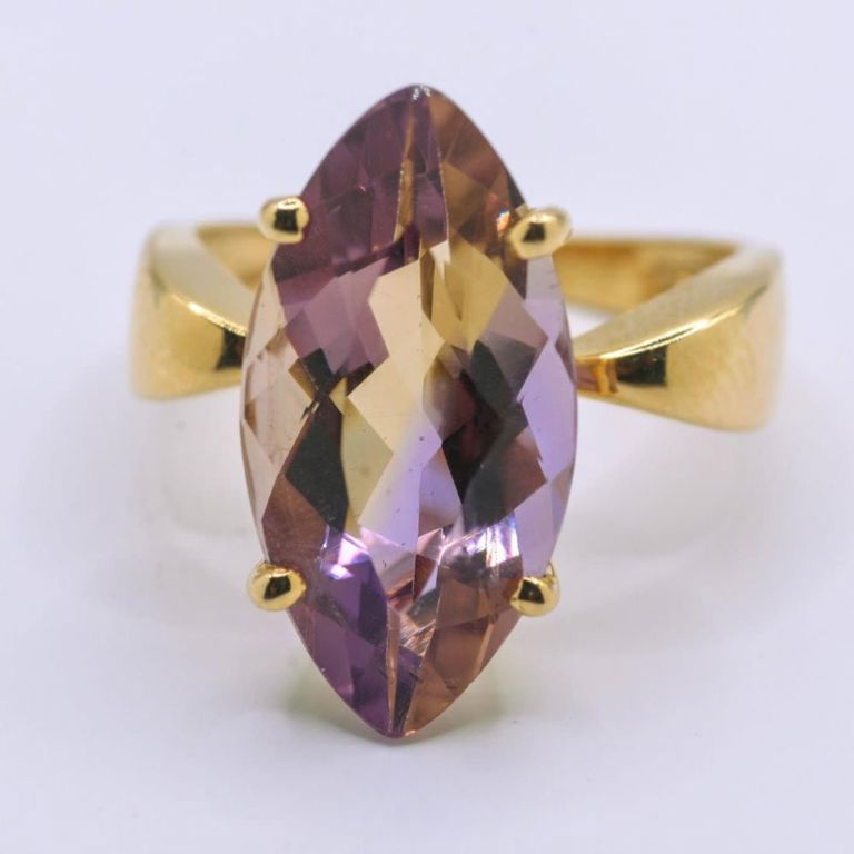 14K Yellow Gold Ametrine Ring