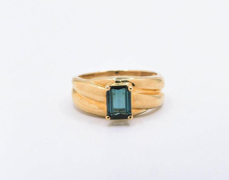 14K Indicolite Tourmaline Ring