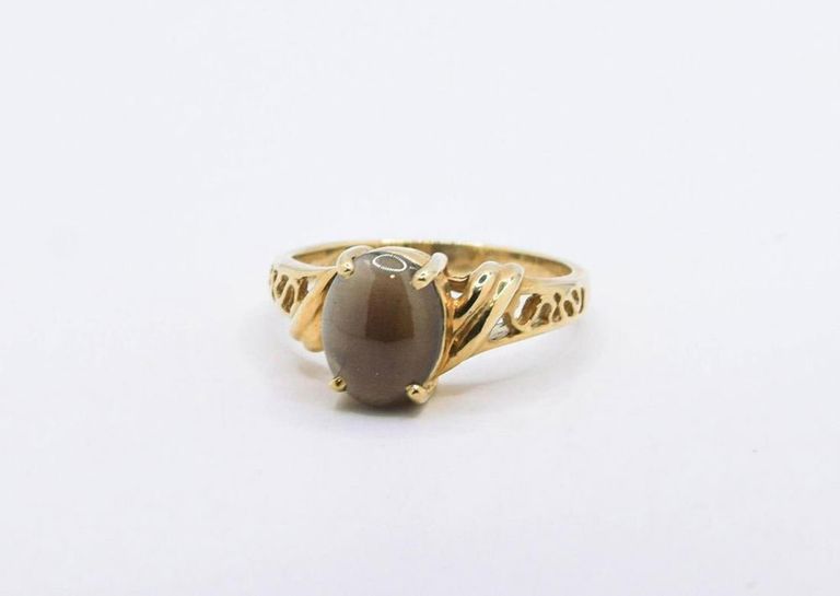 14K Sillimanite Cat's Eye Ring