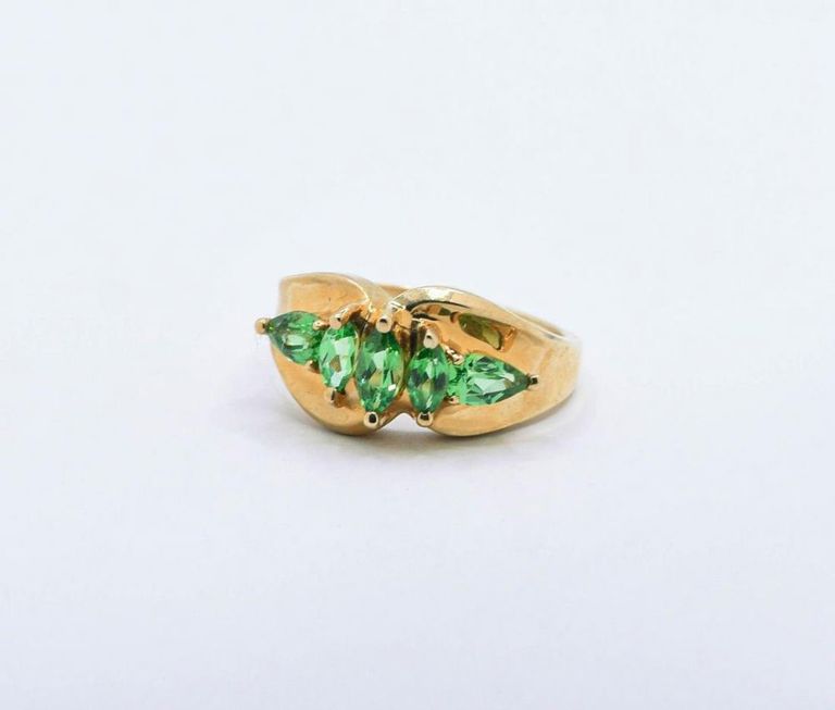 14K Tsavorite Garnet Ring